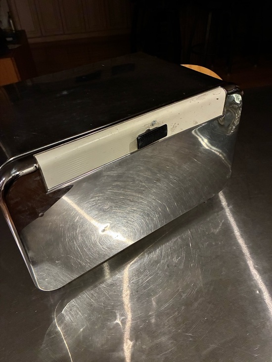 Masterware Other - Breadette Masterware Chrome Bread Box Vintage Pie Safe w Built in Cutting Board